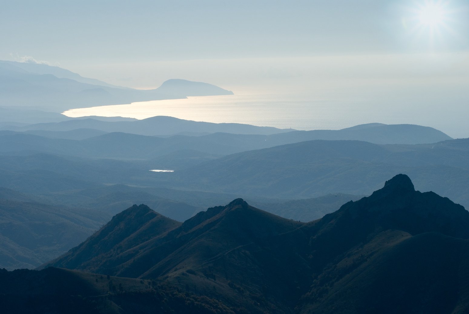 mountains and  sea